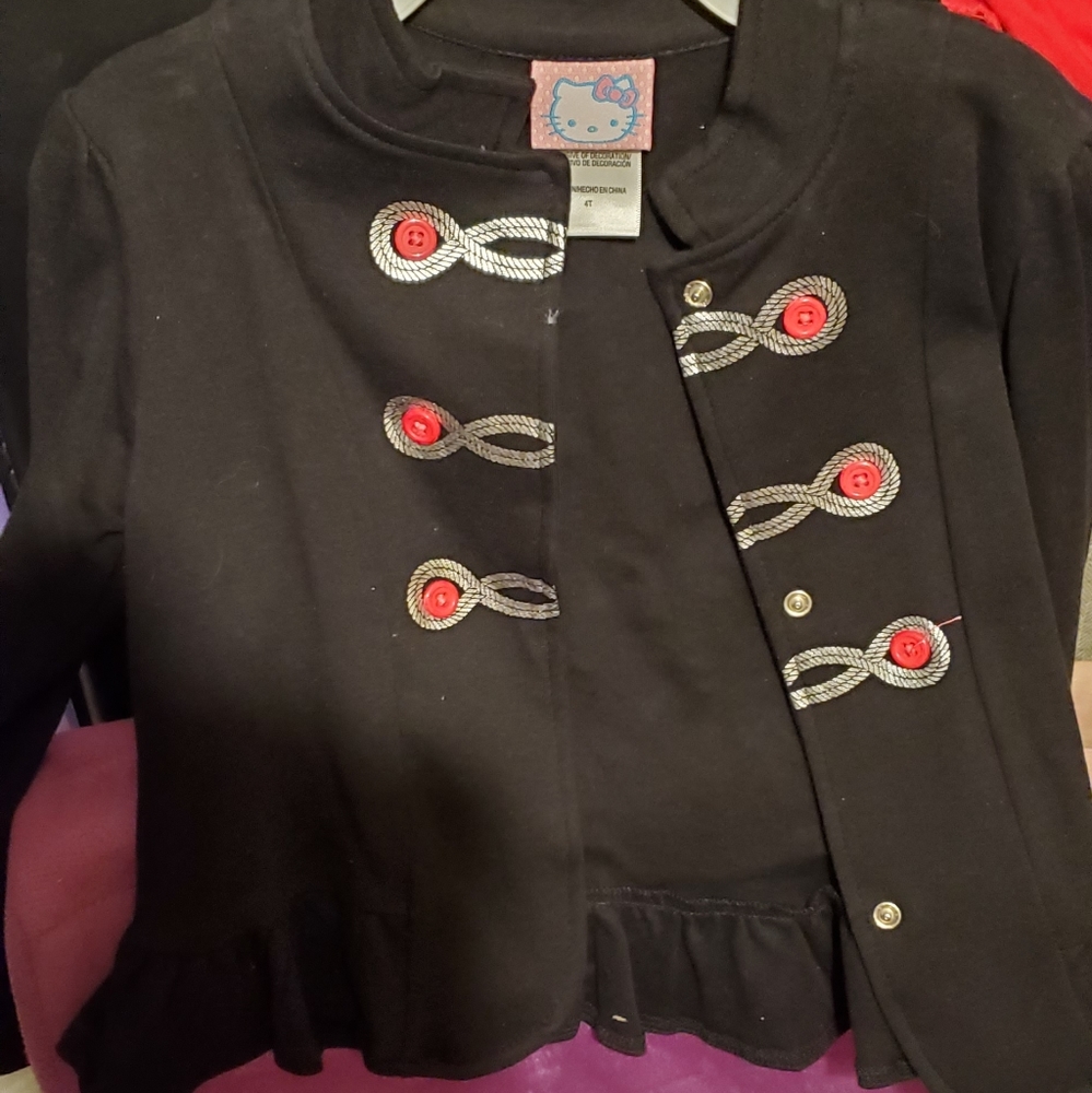 Hello Kitty Snap Front Jacket 4T - Picture 2 of 4